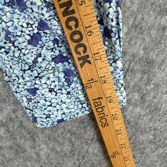 Tuckernuck Blue Hydrangea Floral Hayes Mini Shirt Dress Women Small Pockets - Picture 11 of 11